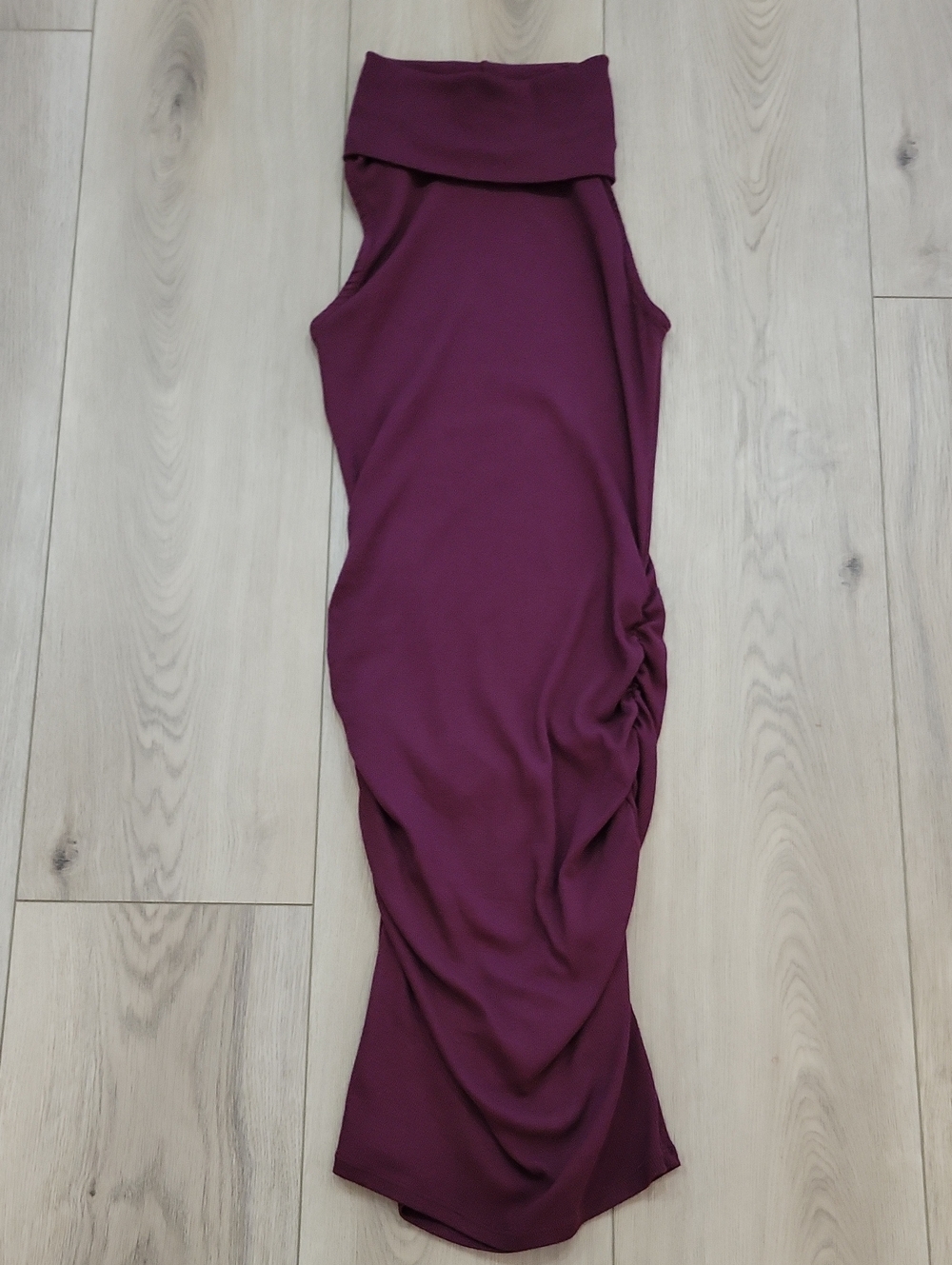Michael Stars Sleeveless Turtleneck Midi Dress in Plum